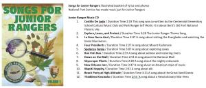 Songs for Junior Rangers Music CD1